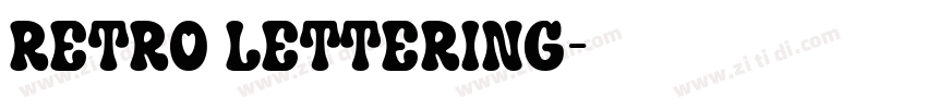 retro lettering字体转换
